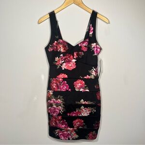 NEW Macy's Trixxi Sleeveless Black Floral Dress Size 5